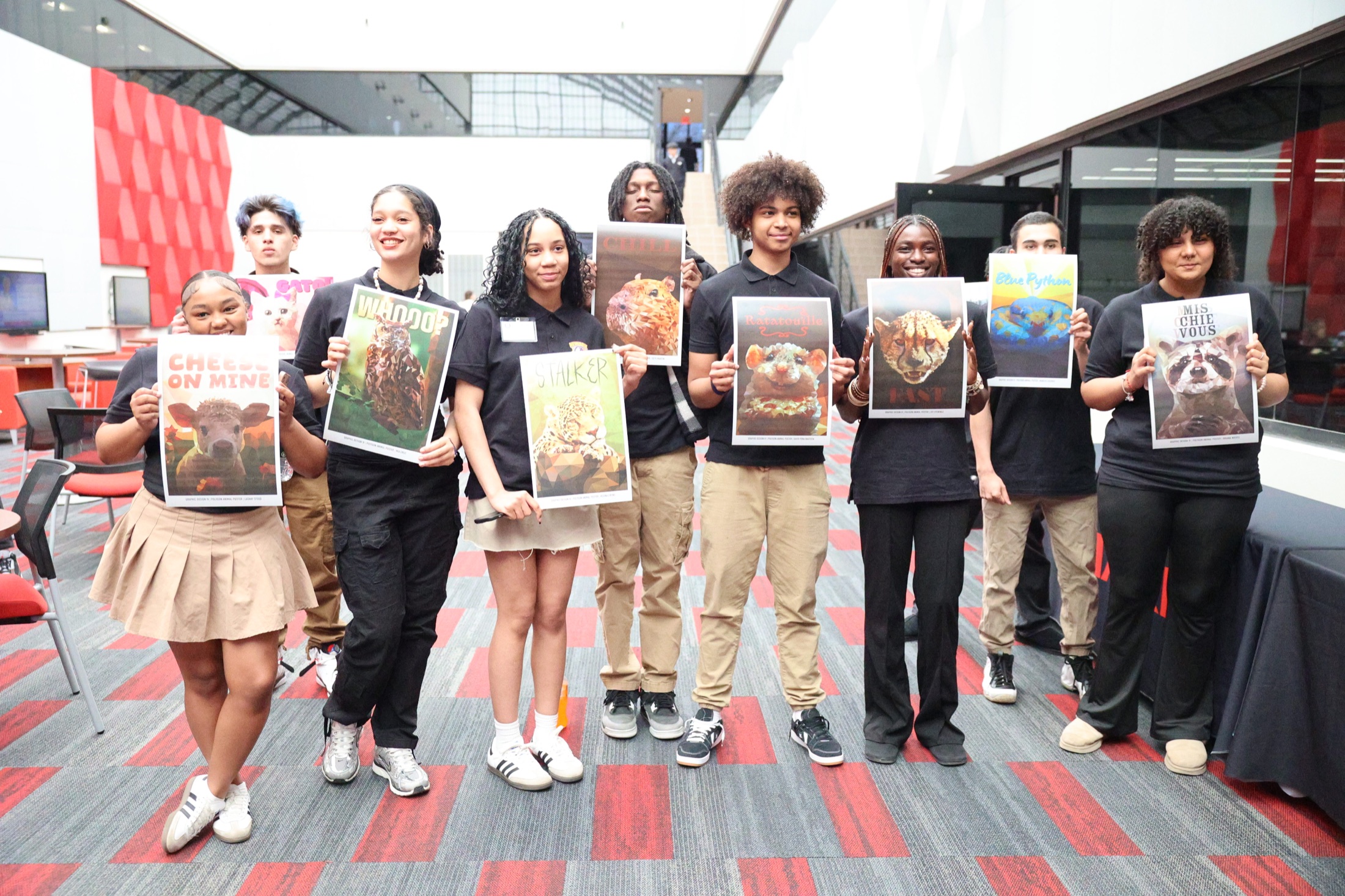 Save 653 students presenting print and design work
